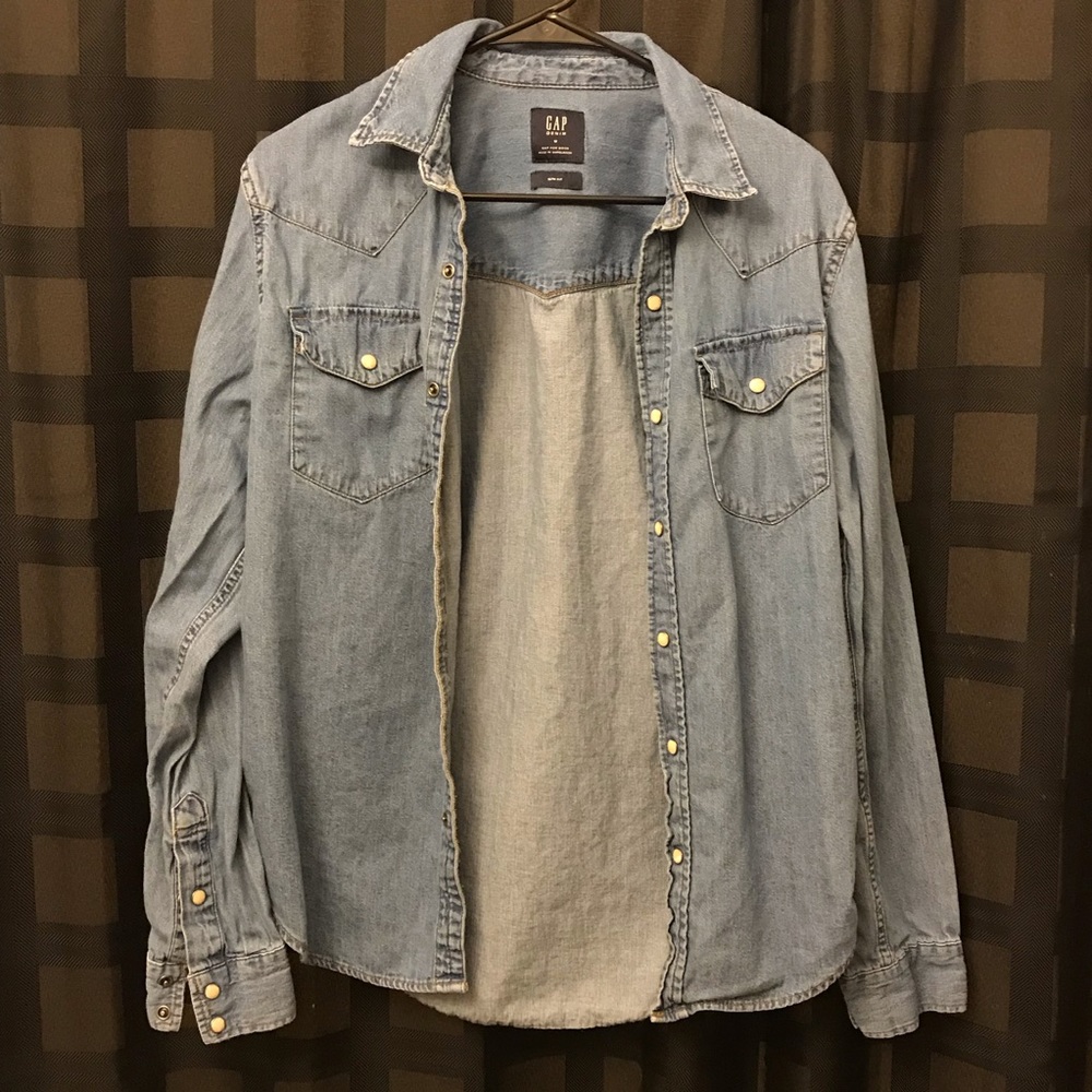Denim button up